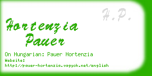 hortenzia pauer business card